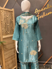 Blue Party Wear Kurti set