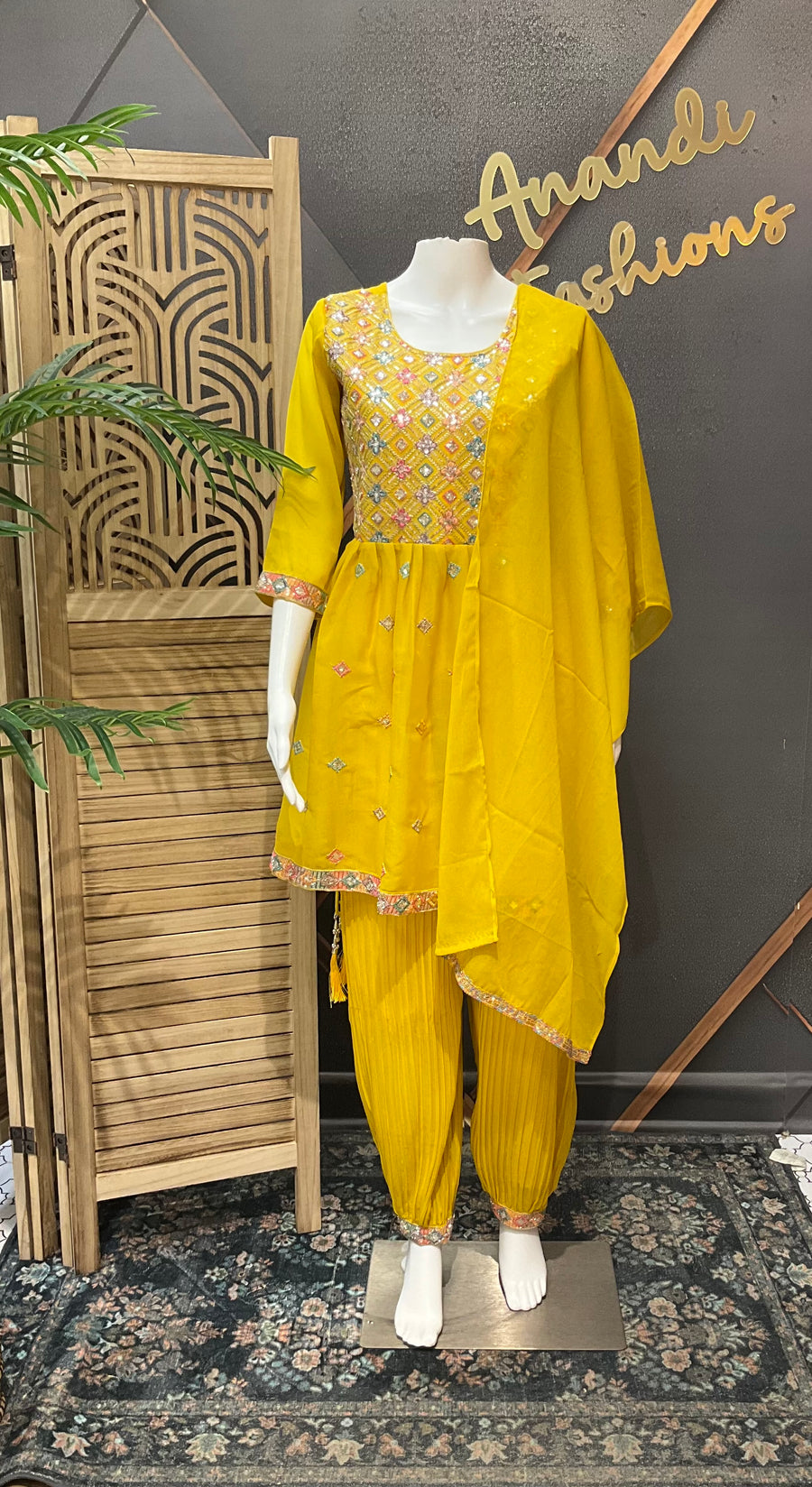 Teenage Girls - Yellow Kurti set