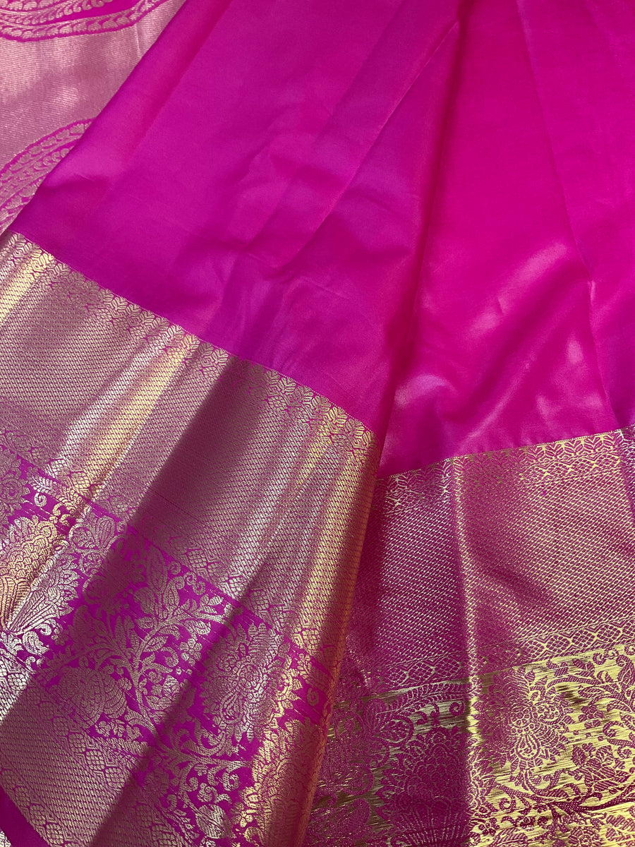 Pink Semi Silk Kanjeevaram Saree