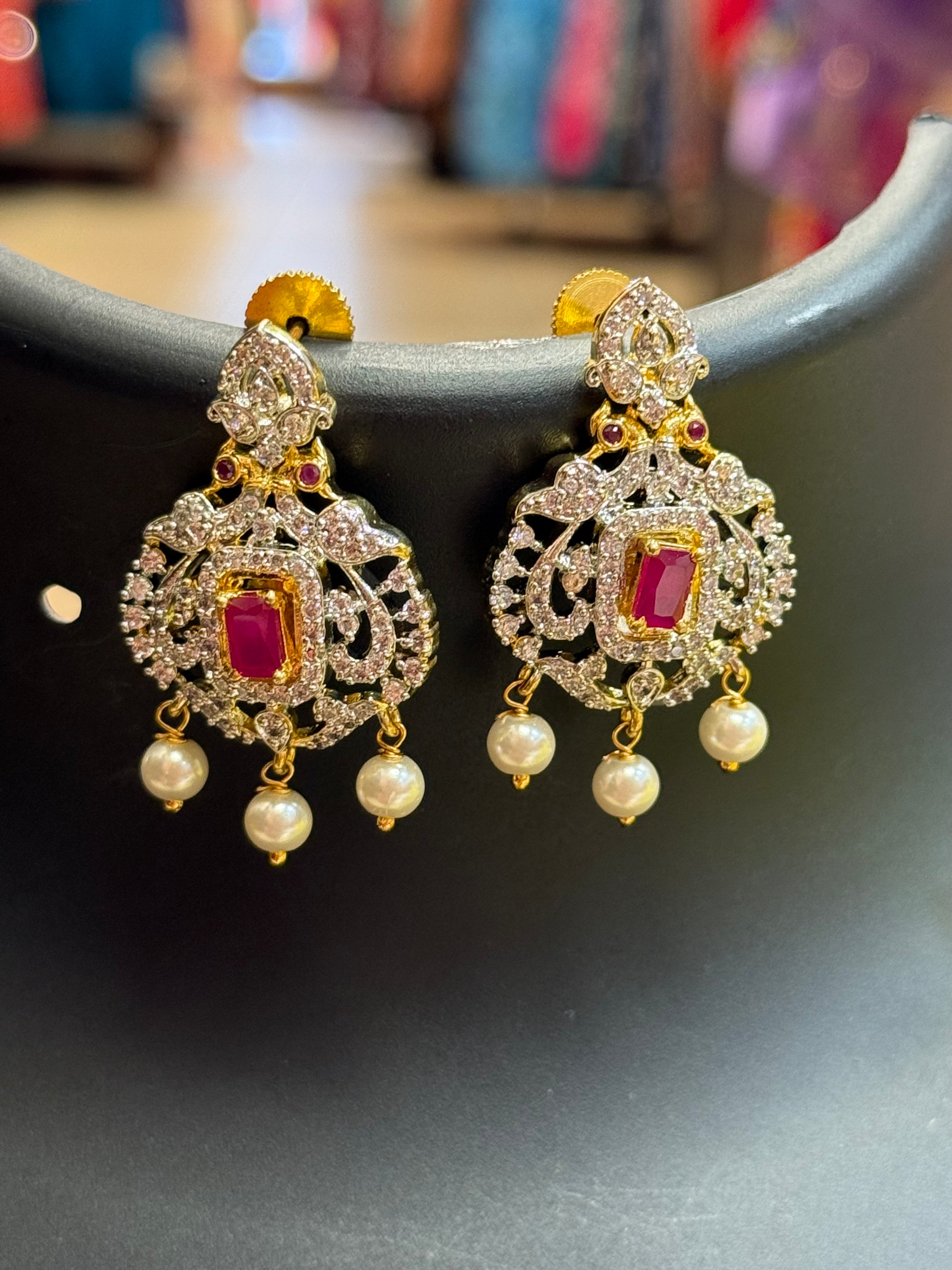 CZ Choker set with Changeable stones