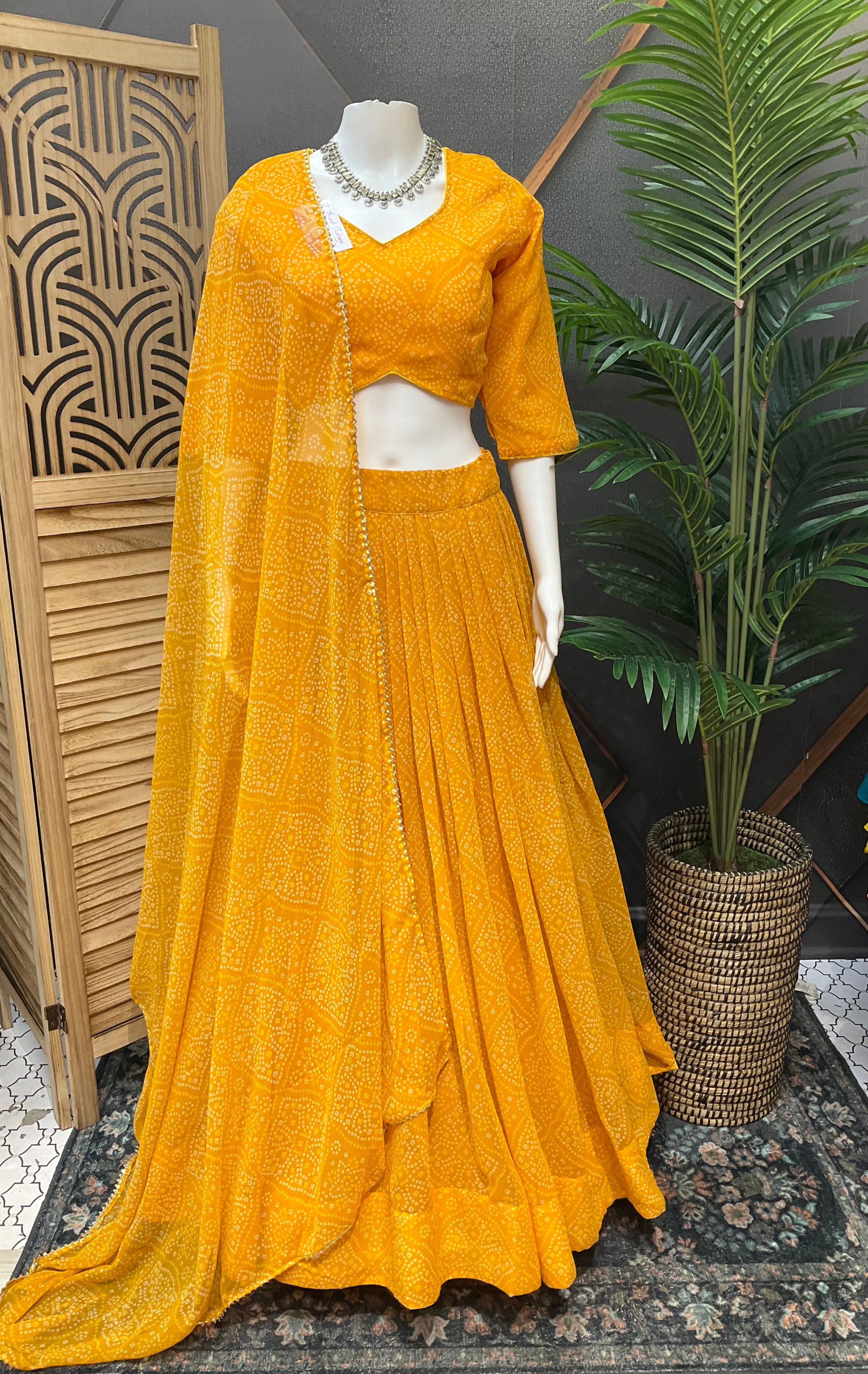 Size 40-Garba Special -Georgette Bandhini Chaniya Choli/Lehenga sets