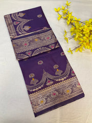 Silk Saree with Meenakari Weaving