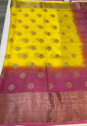 Dual color Butter crape saree