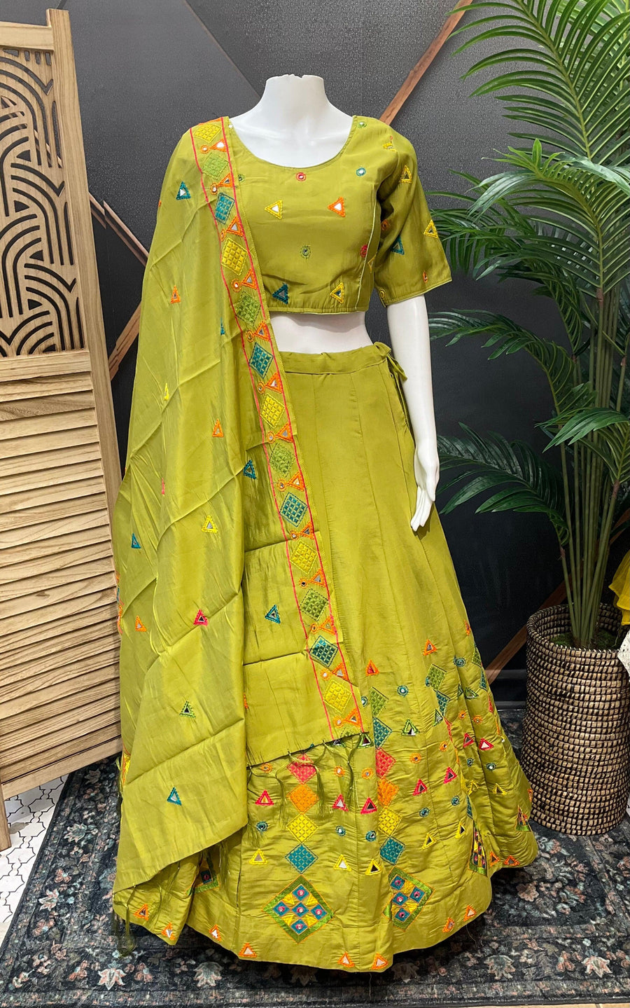 Navratri Special Cotton Chaniya Choli Set - Garba Dance Wear