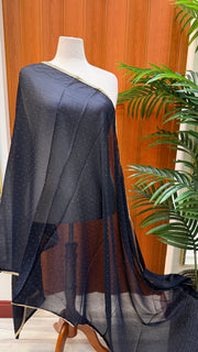 Satin Silk Dupattas with Gold Border