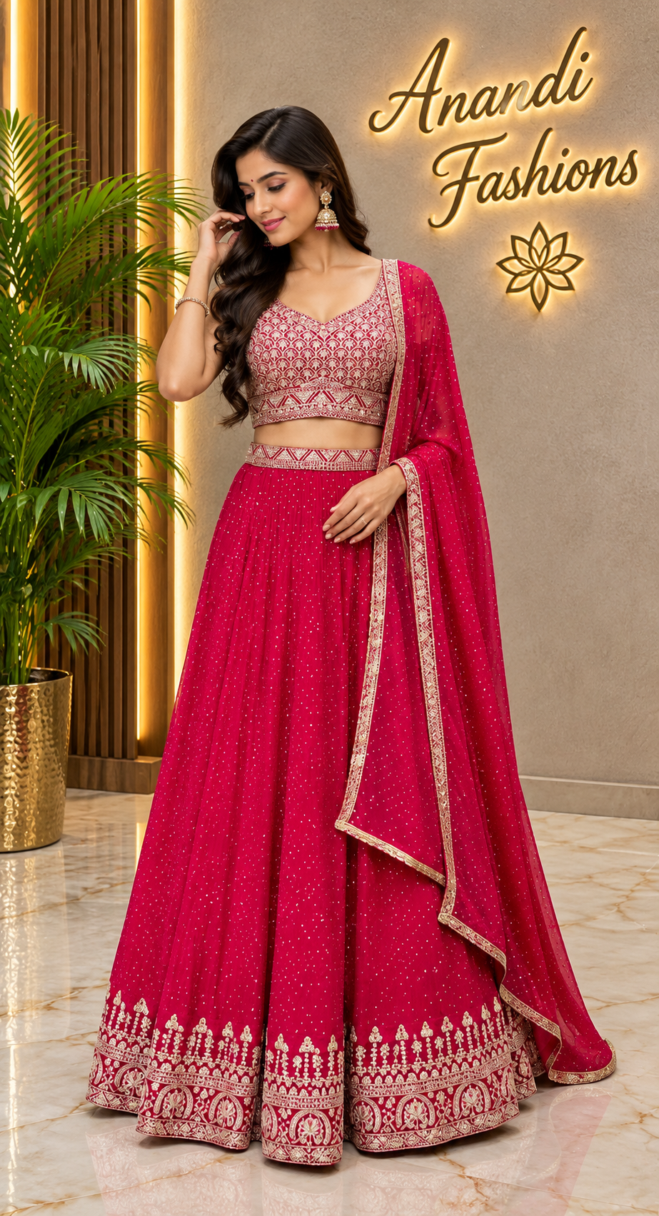 Women’s Georgette Lehenga Set – Plus Size