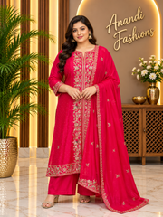 Women’s Colorful Anarkali Kurti Set – Plus Size
