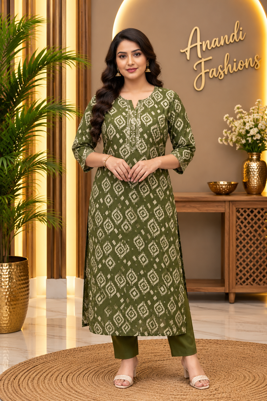 Women’s Green Cotton Kurti