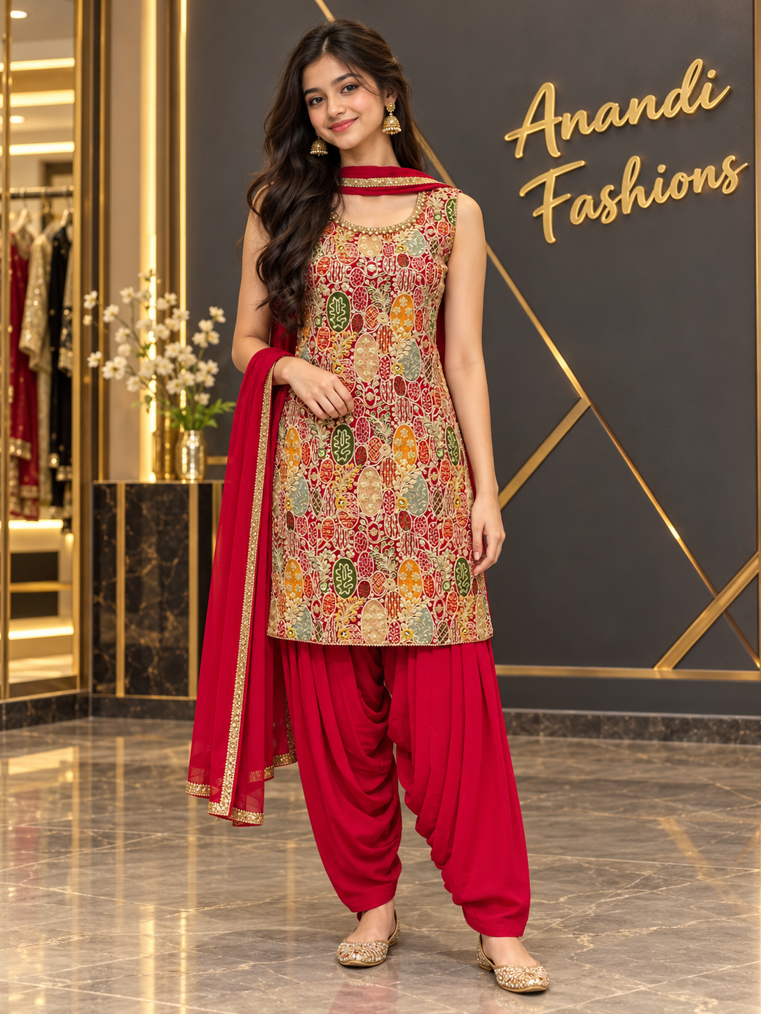 Teenage Girls’ Teenage Girl Party Wear Patiyala suit
