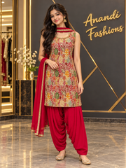 Teenage Girls’ Teenage Girl Party Wear Patiyala suit