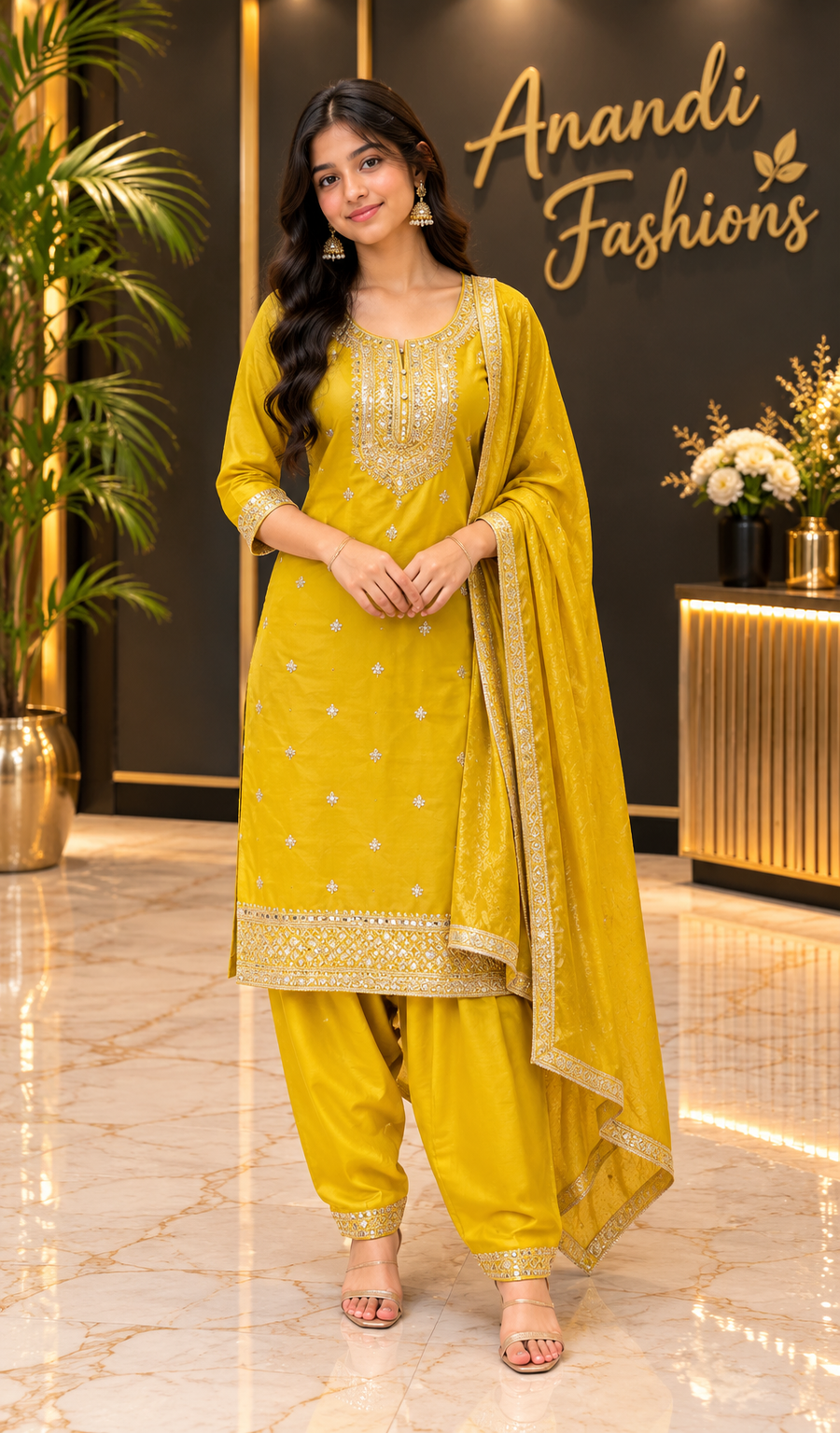 Teenage Girls’’ Yellow Kurti set