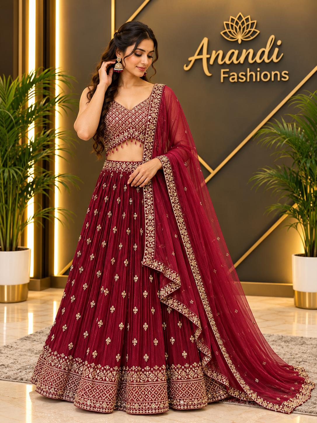 Women’s Heavy Work Alia Cut Lehenga Set