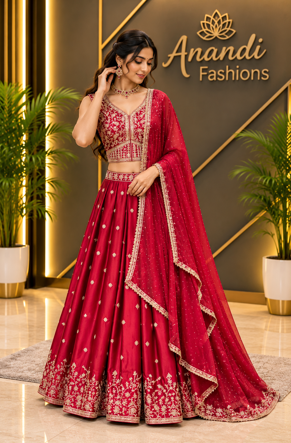 Women’s Satin Silk Lehenga Set