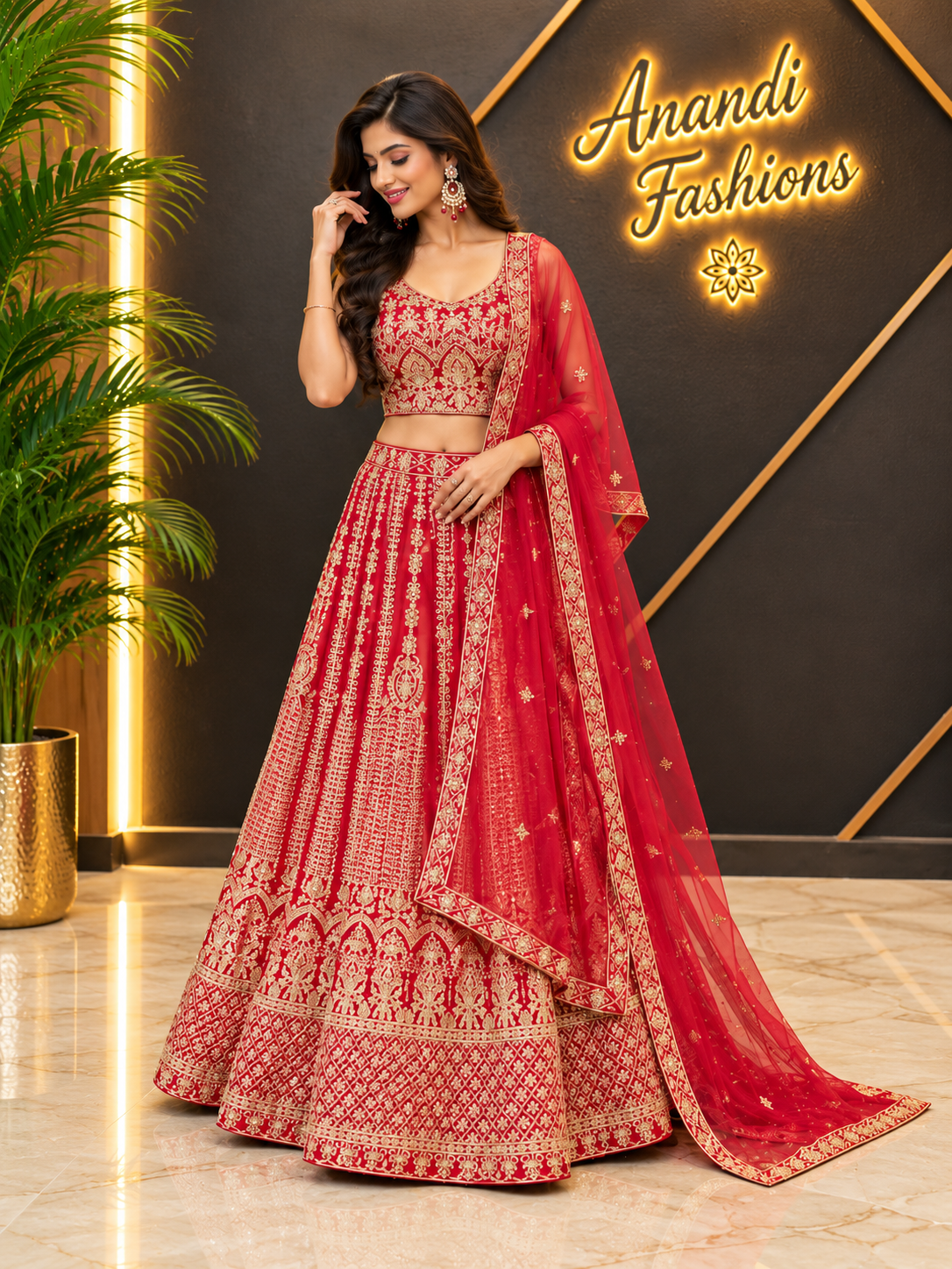 Women’s Heavy Work Net Lehenga Set Colors