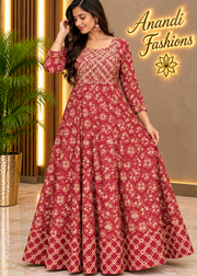 Women’s Rayon Anarkali Kurti – Plus Size