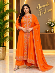 Women’s Colorful Anarkali Kurti Set – Plus Size
