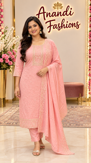 Pink Plus size Women’s kurti set