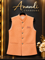 Men’s Peach Vest - Mens - Vest - Anandi Fashions