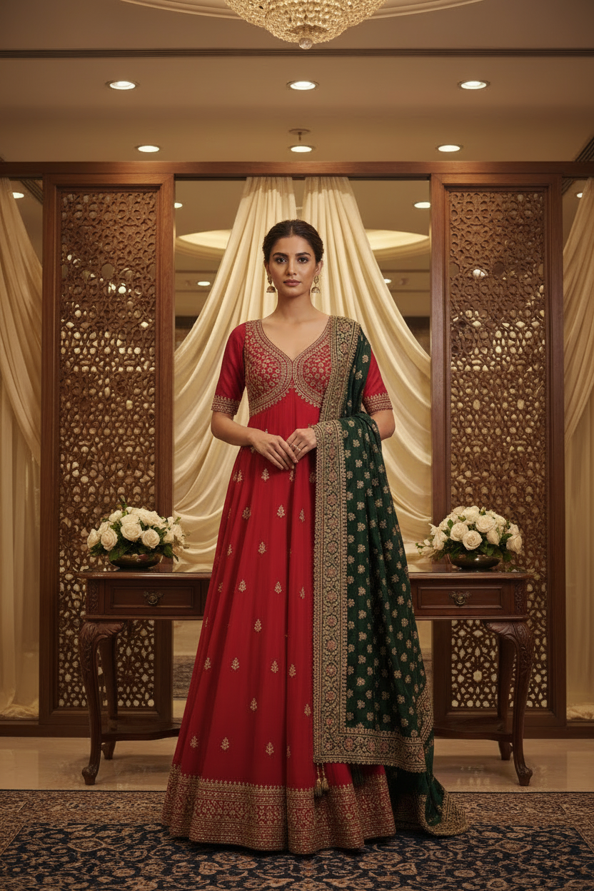 Plus Size Red Long Dress