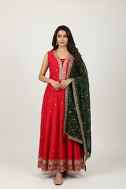 Plus Size Red Long Dress