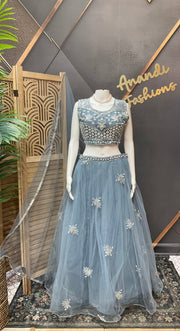 Light blue Party Wear Lehenga set
