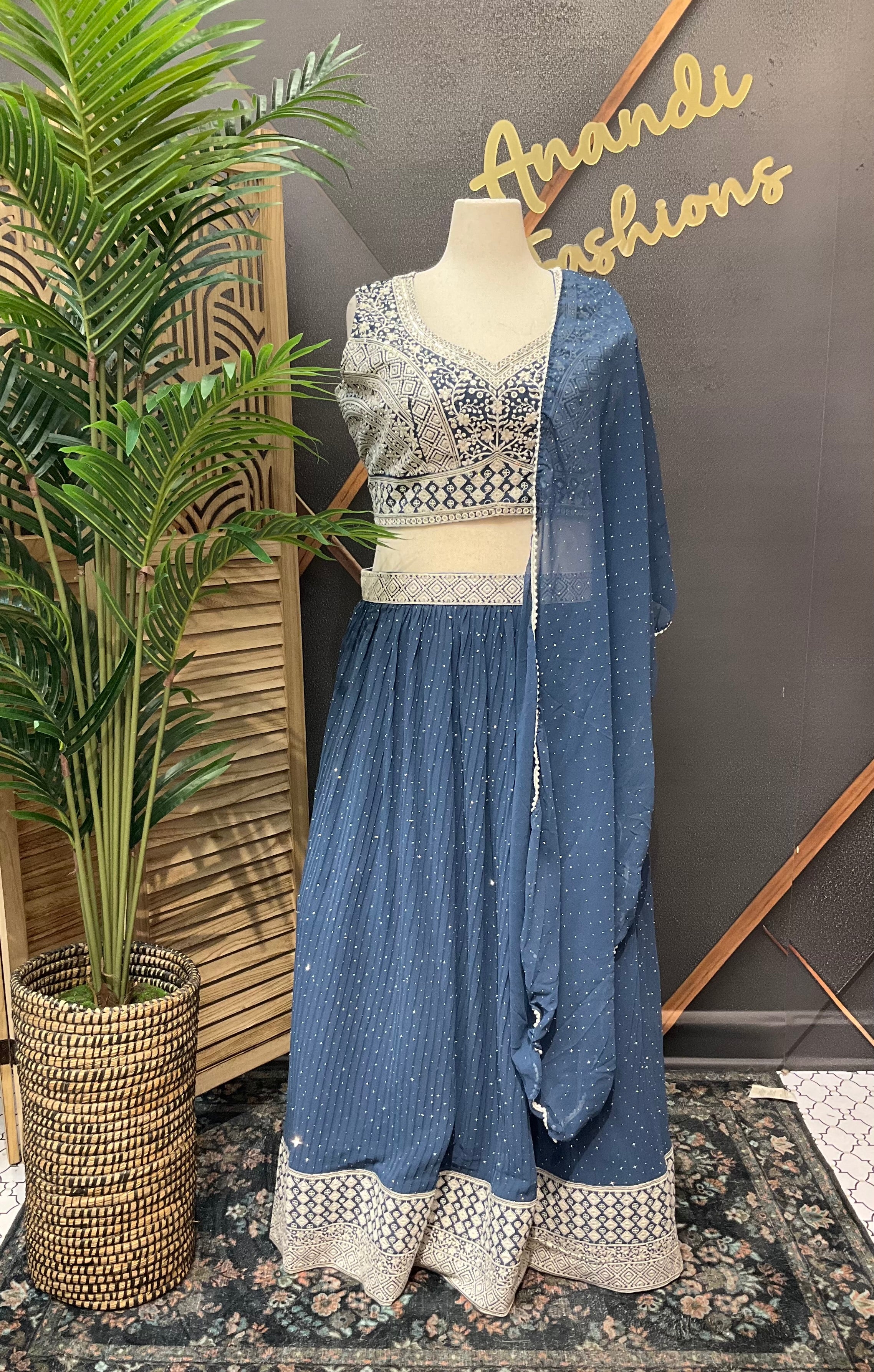 Plus Size  -Georgette Lehenga set - Size 50