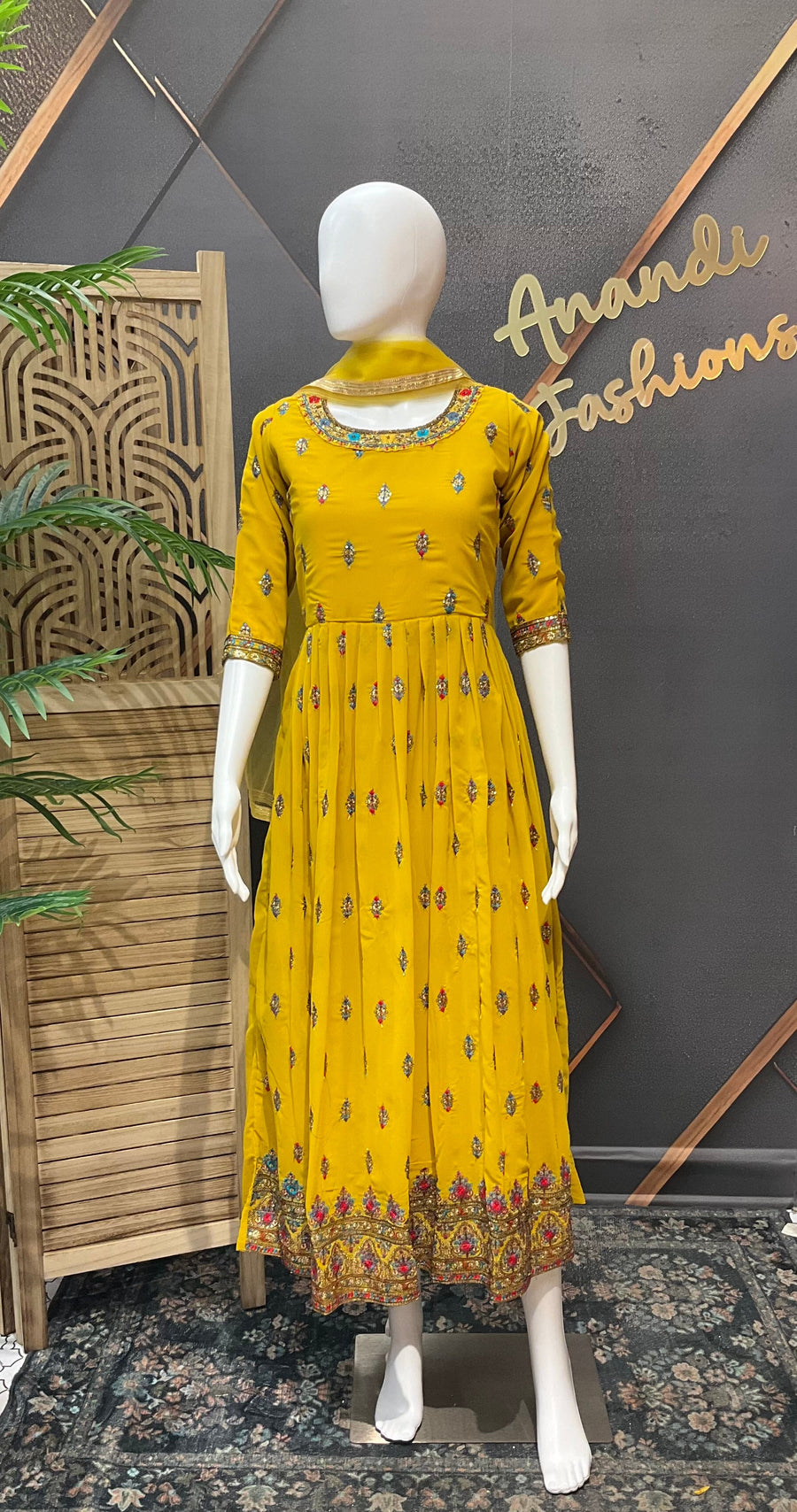 Teenage Girls Yellow Long Dress