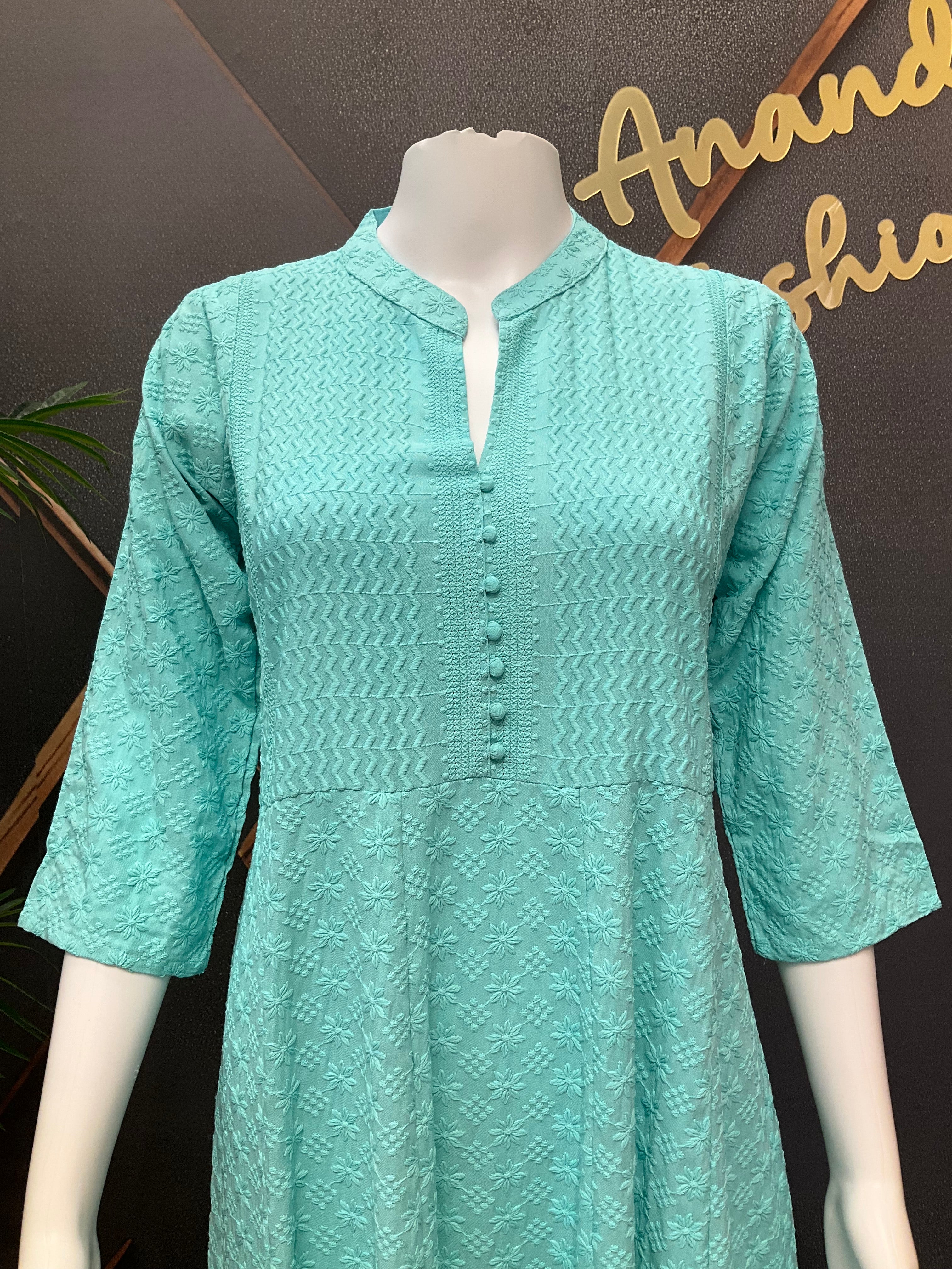 Chikankari Frock Style Kurti