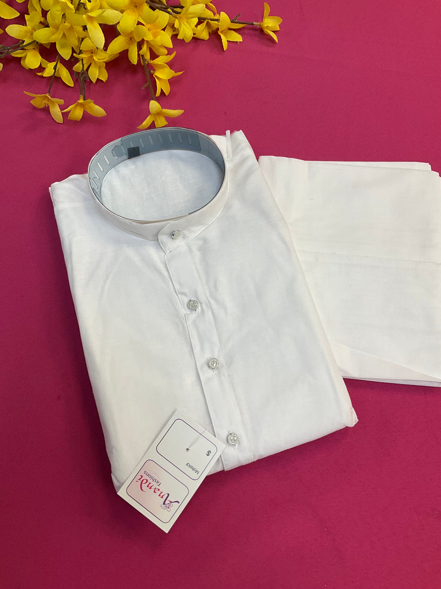 Mens white Pure Cotton kurta sets