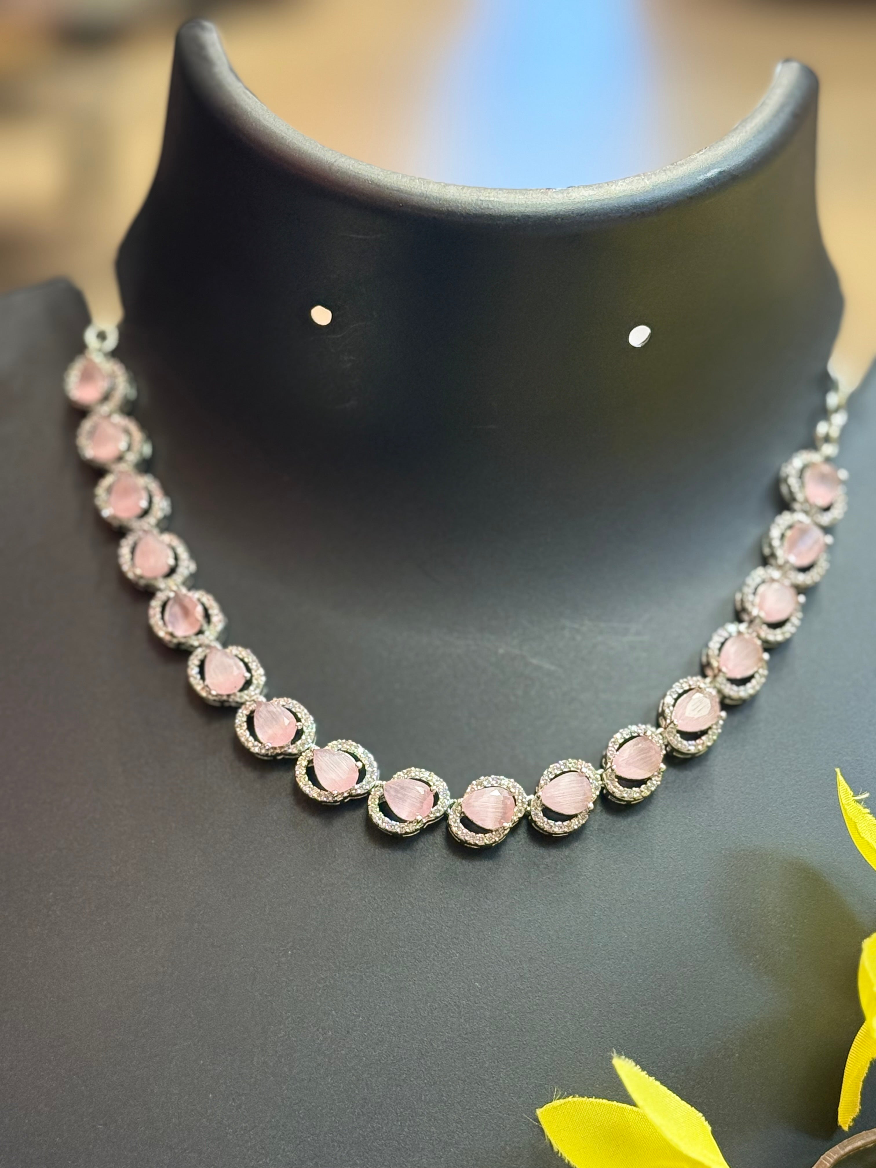 Silver Finish Party Wear Necklace sets