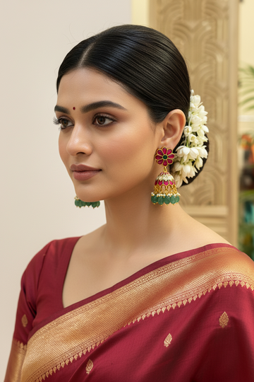 Jadau Kundan Earrings/Jhumkas