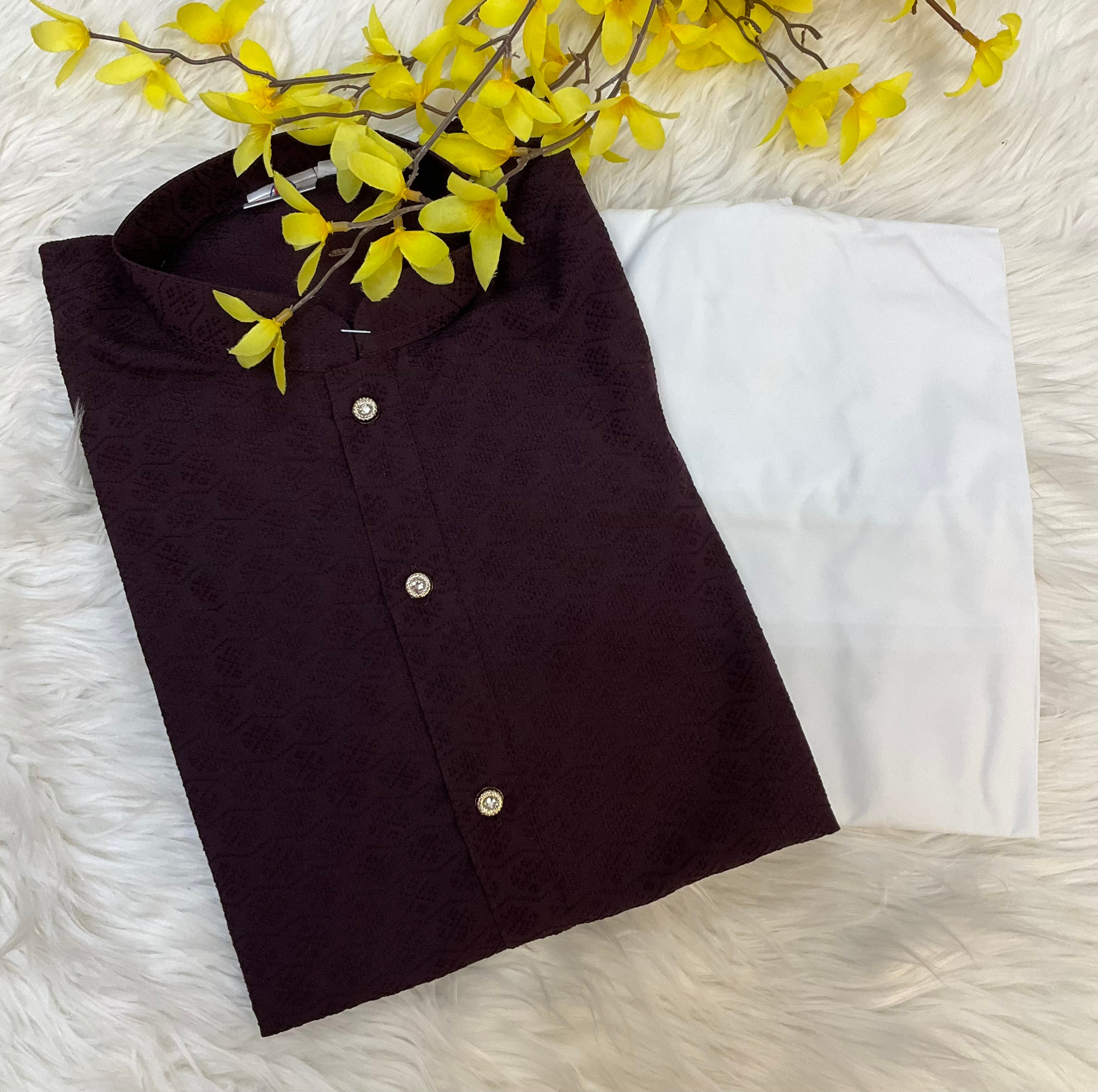 Wine Color Men’s wear Kurta Pajama sets