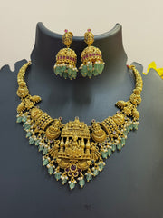 Heavy Temple Jewelry- Goddess Lakshmi Necklace set
