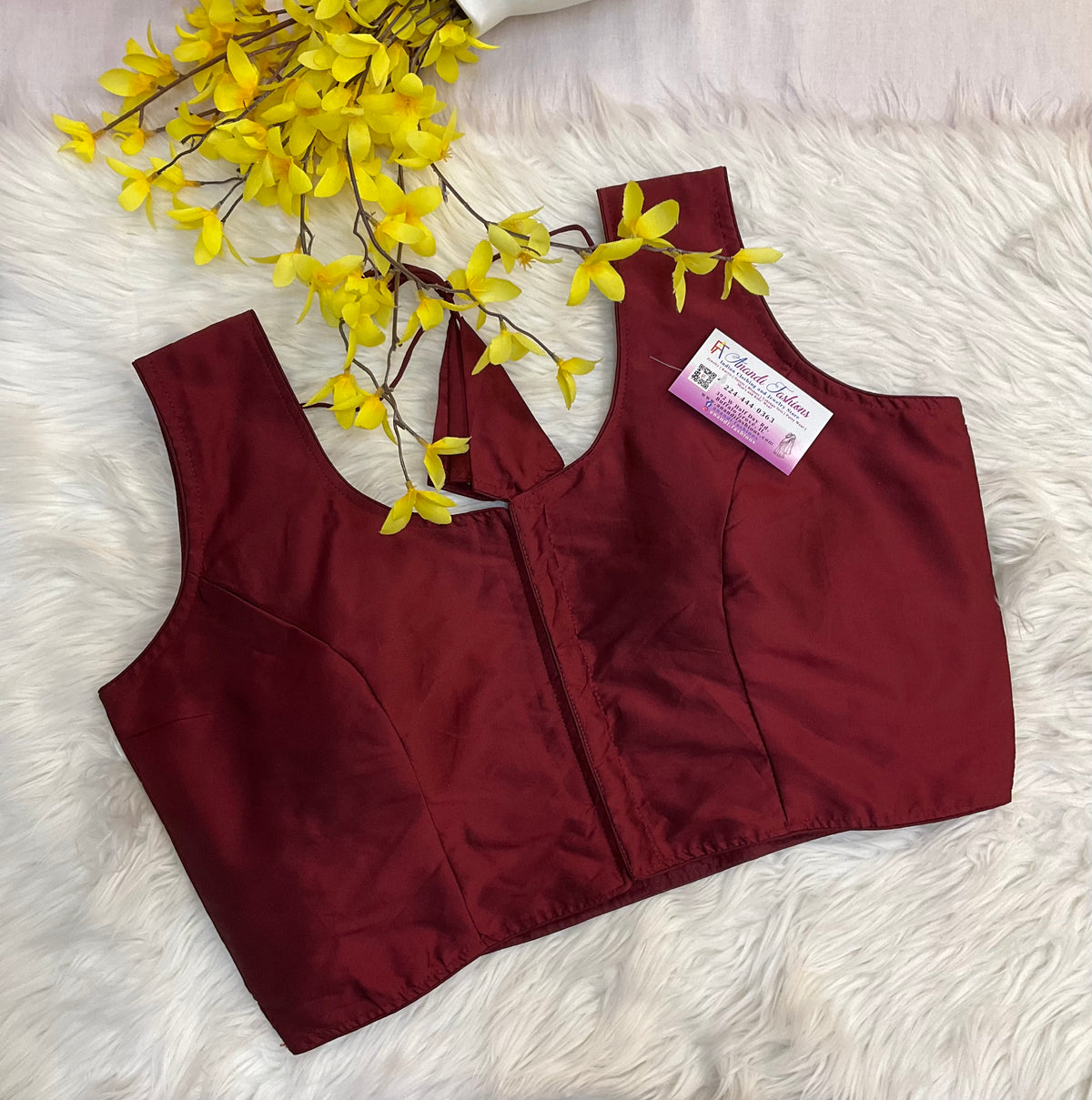 Size 44 - Plain Front Opening Blouse