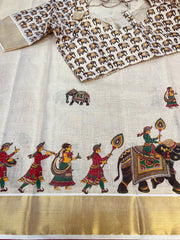 Kerala Set Mundu saree with blouse