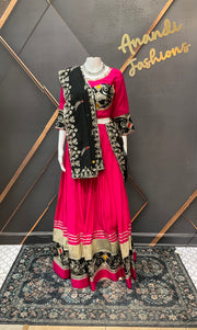 Pink Pure Cotton Chaniya Choli set