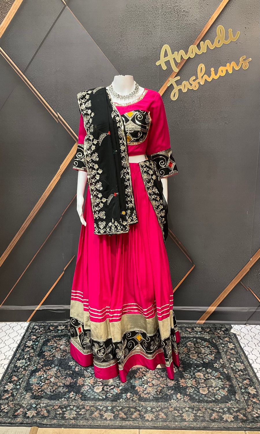 Pink Pure Cotton Chaniya Choli set