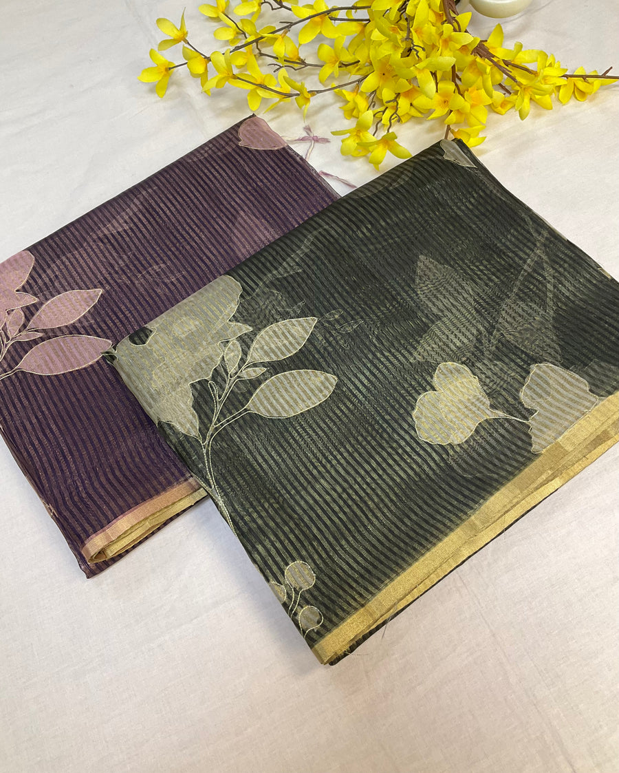Floral Organza Saree