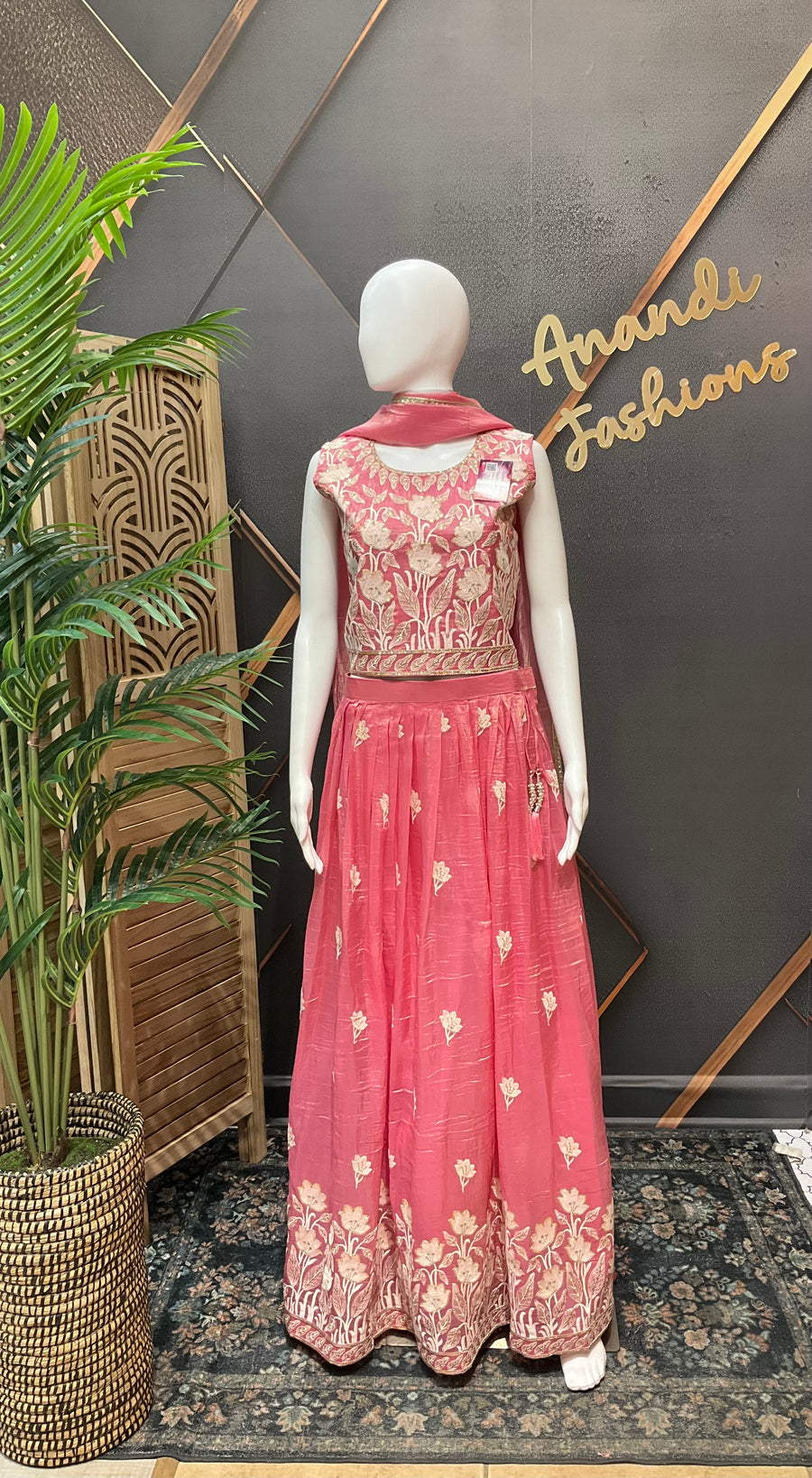 Baby Pink teenage Girls  lehanga set