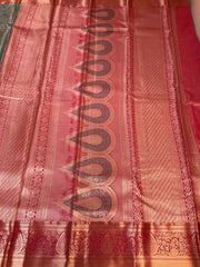 Semi Silk Kanjeevaram Allover Design Blue Saree