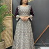 Plus Size Wine Color Heavy Work Georgette Lehenga Set - Double Sided Embroidery