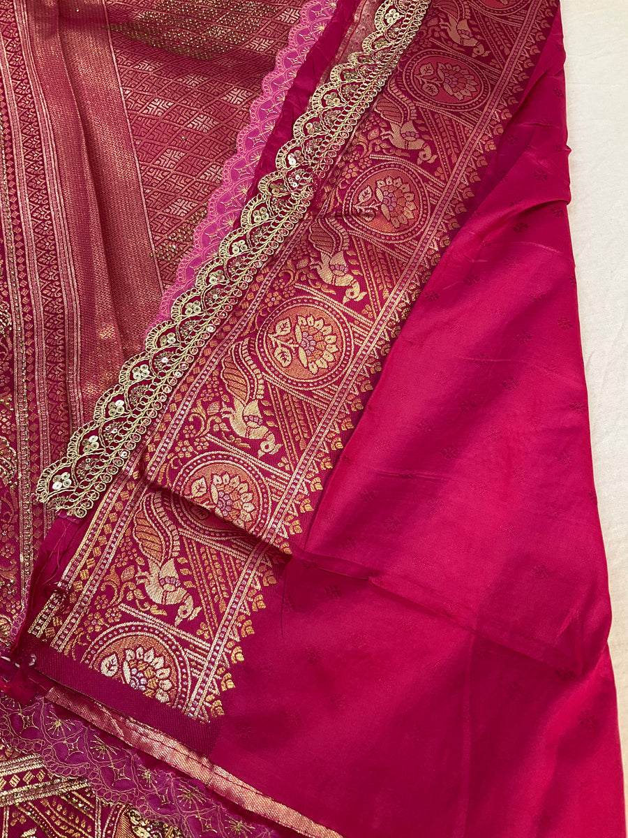 Pink Silk Saree