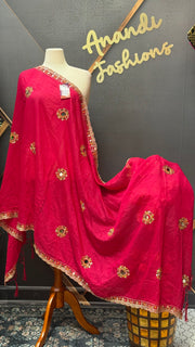 Pink Mirror Dupatta