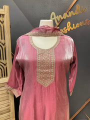 Plus size Pink Anarkali Kurti set