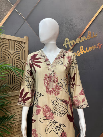 Floral Cotton Kurti