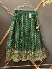 Organza Lehenga Skirt with Gold Zari - Party Wear