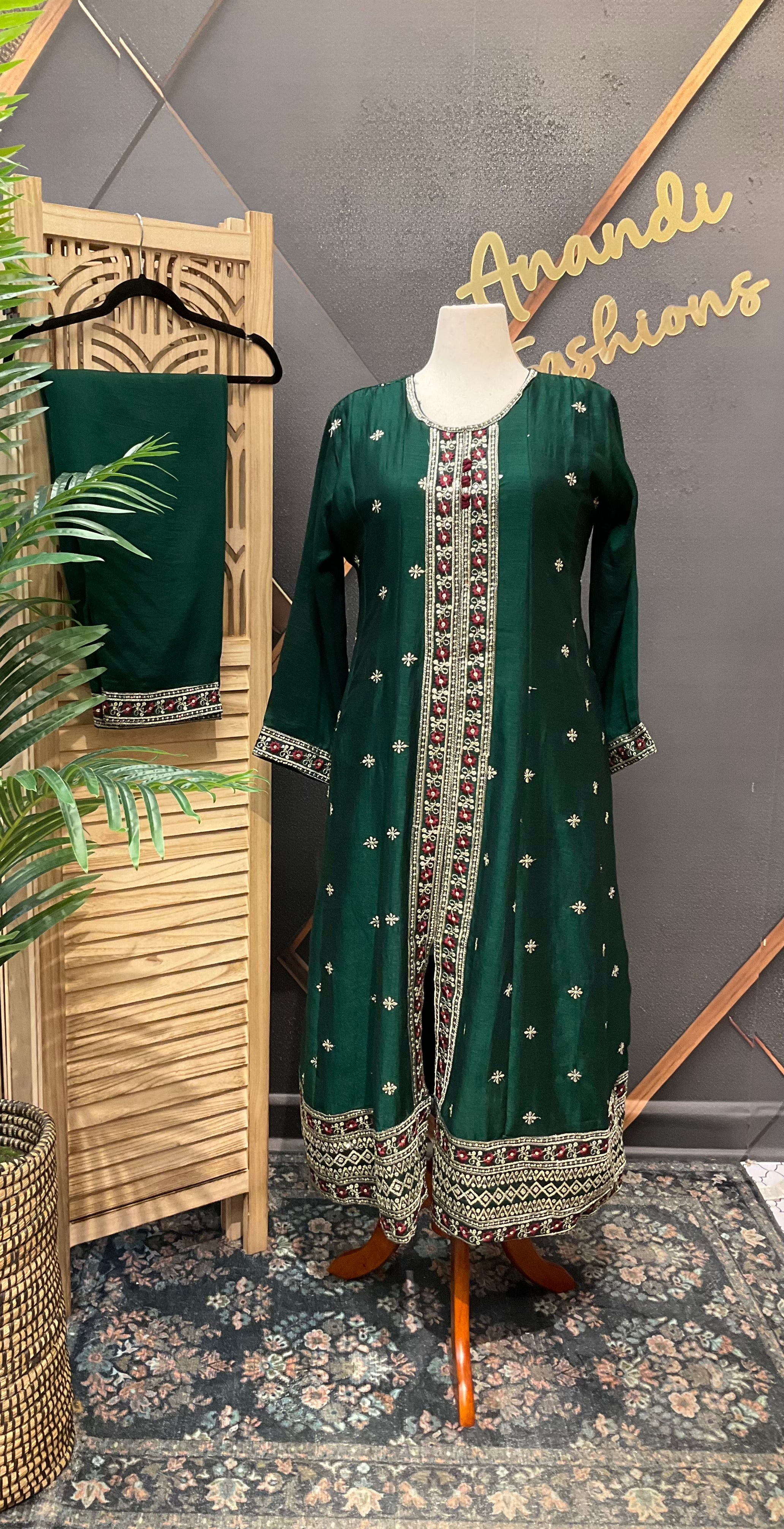 Plus size - Party Wear Anarkali Kurti set