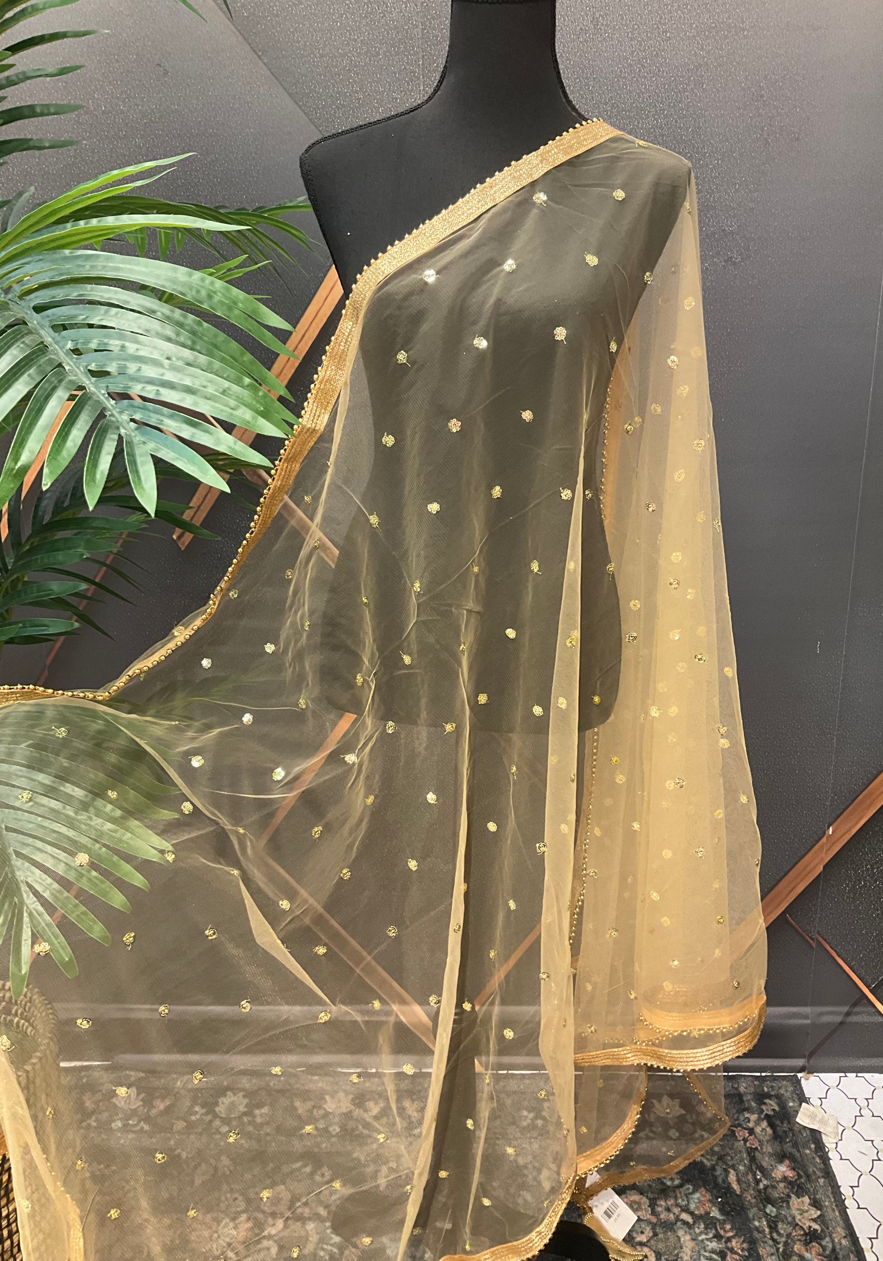 Gold Net Dupatta