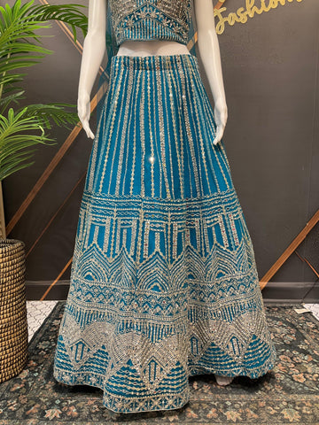 Heavy Work Net Lehenga Set - Party & Wedding Wear
