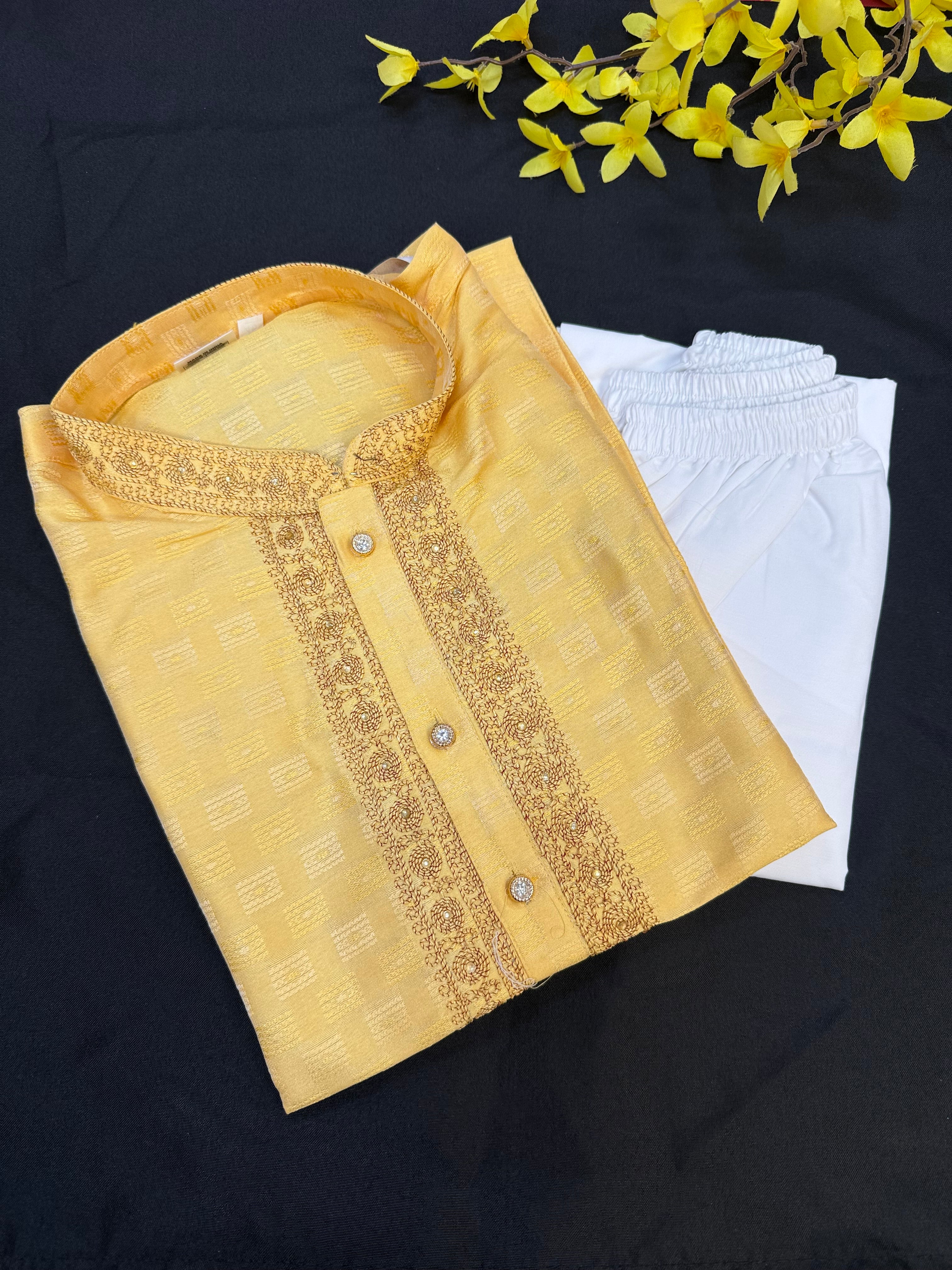 Light Yellow - Men’s Wear Kurta Set